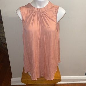 ACOS&A ladies sleeveless tunic blouse. Mauve pink. Medium.